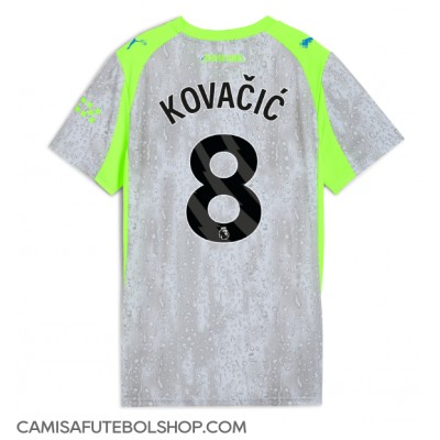 Camisa de time de futebol Manchester City Mateo Kovacic #8 Replicas 3º Equipamento Feminina 2025-26 Manga Curta Camisa de time de futebol Manchester City Mateo Kovacic #8 Replicas 3º Equipamento Feminina 2025-26 Manga Curta